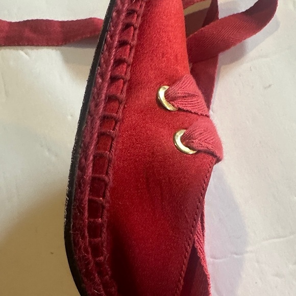 Manolo Blahnik Castaner espadrille high heeled Red burgundy Shoes made in Spain - Picture 16 of 16